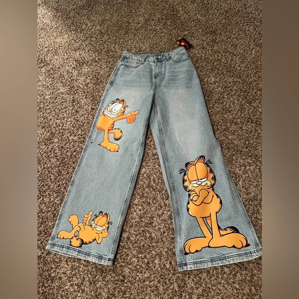 NWT Her Universe | Garfield Poses Wide Leg Denim Pants